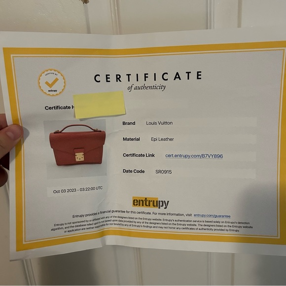 Authentic Louis Vuitton Red Epi Monceau w/ matching coin pouch - Picture 16 of 16